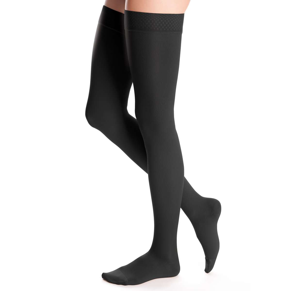 duomed advantage 30-40 mmHg thigh beaded topband closed toe standard, Single