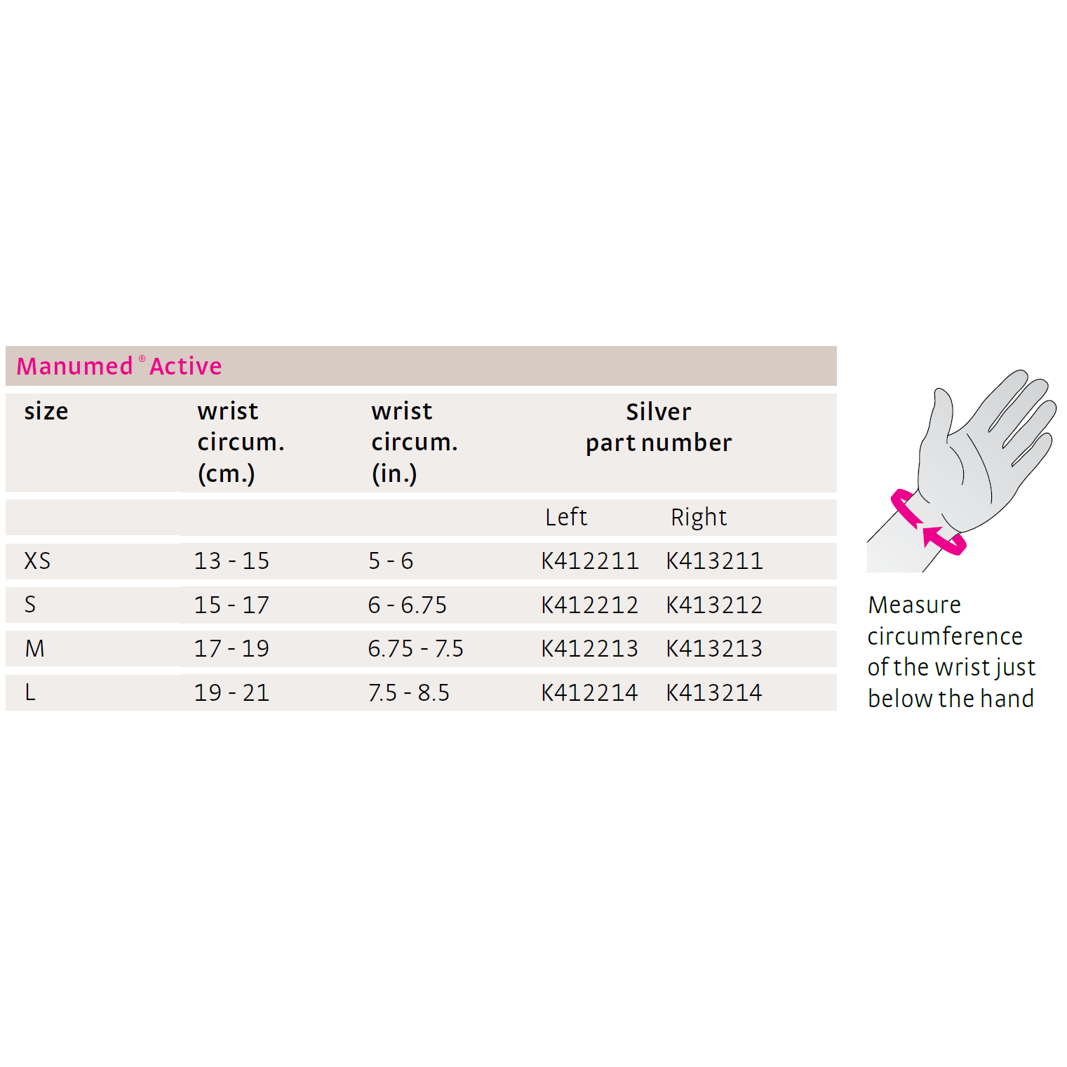 Manumed active Wrist Support, Silver