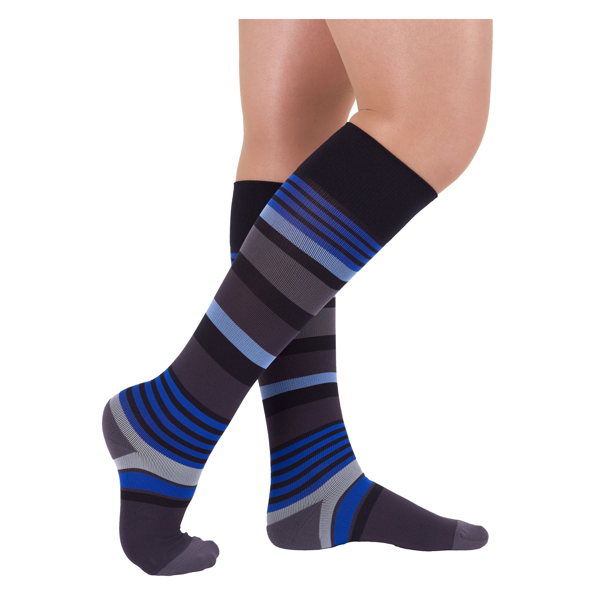 Rejuva Motley Stripe Compression Socks 15-20 mmHg