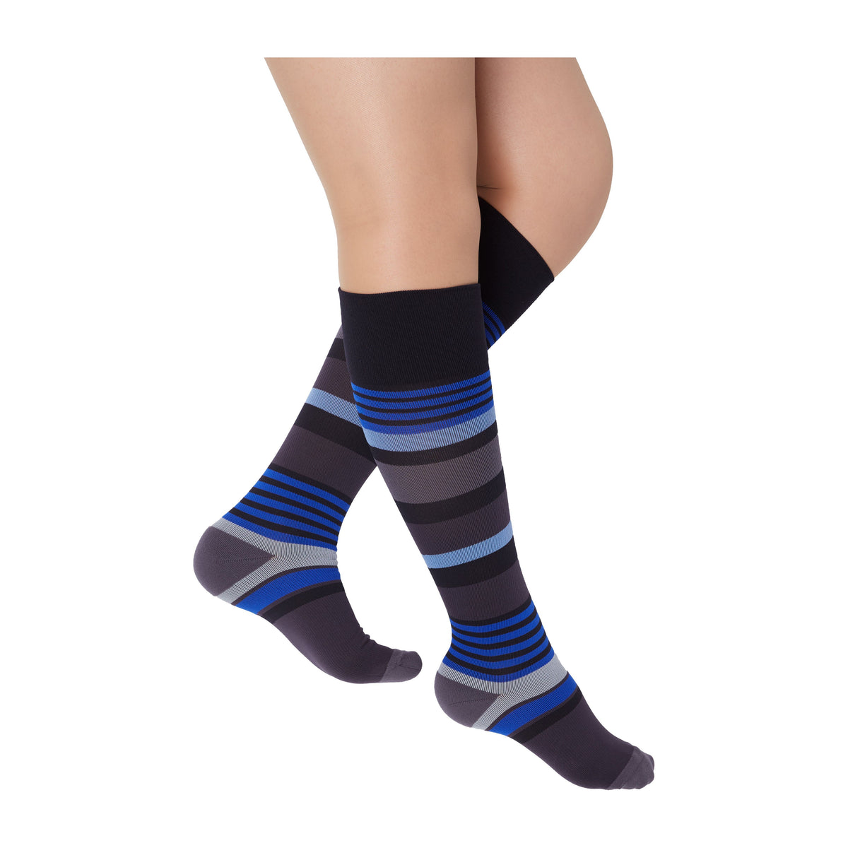 Rejuva Motley Stripe Compression Socks 20-30 mmHg