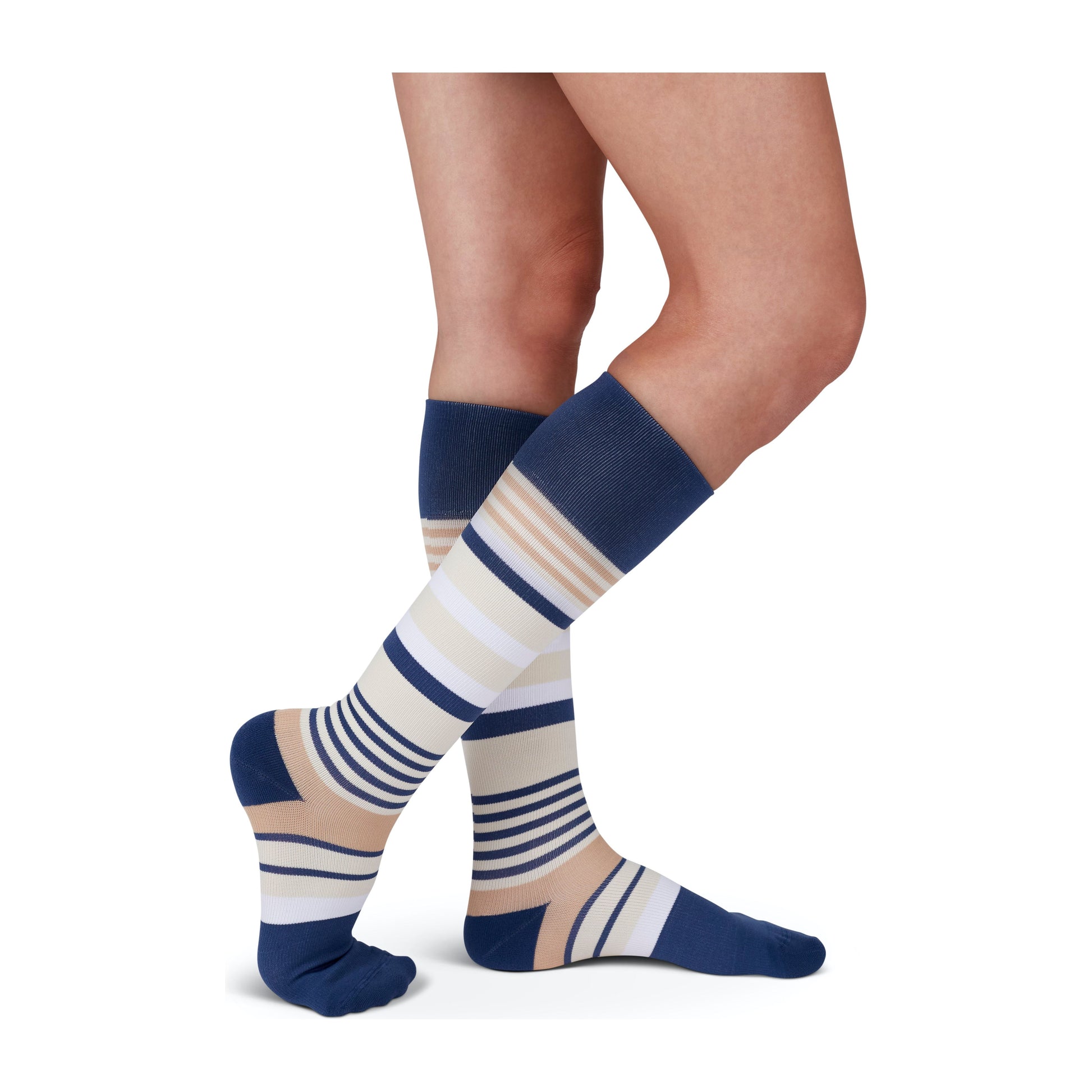 Rejuva Motley Stripe Compression Socks 20-30 mmHg