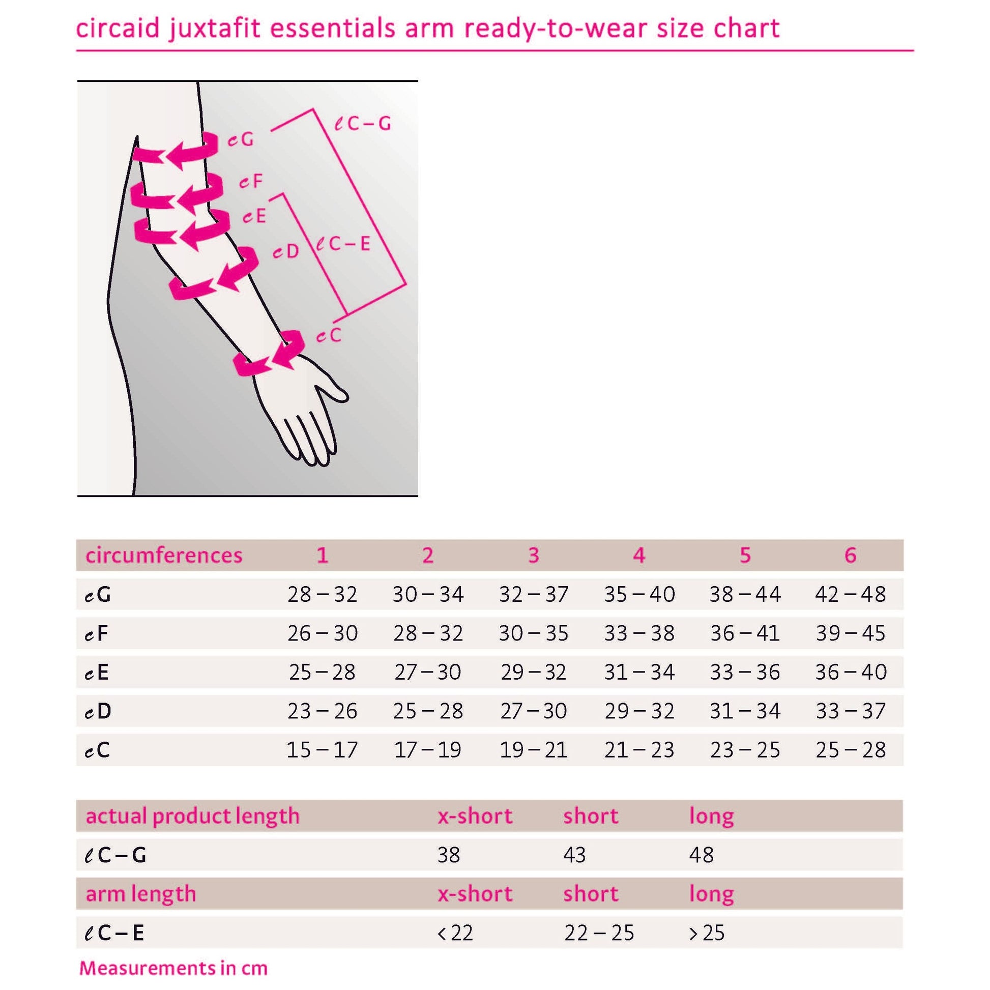 circaid juxtafit essentials arm long left