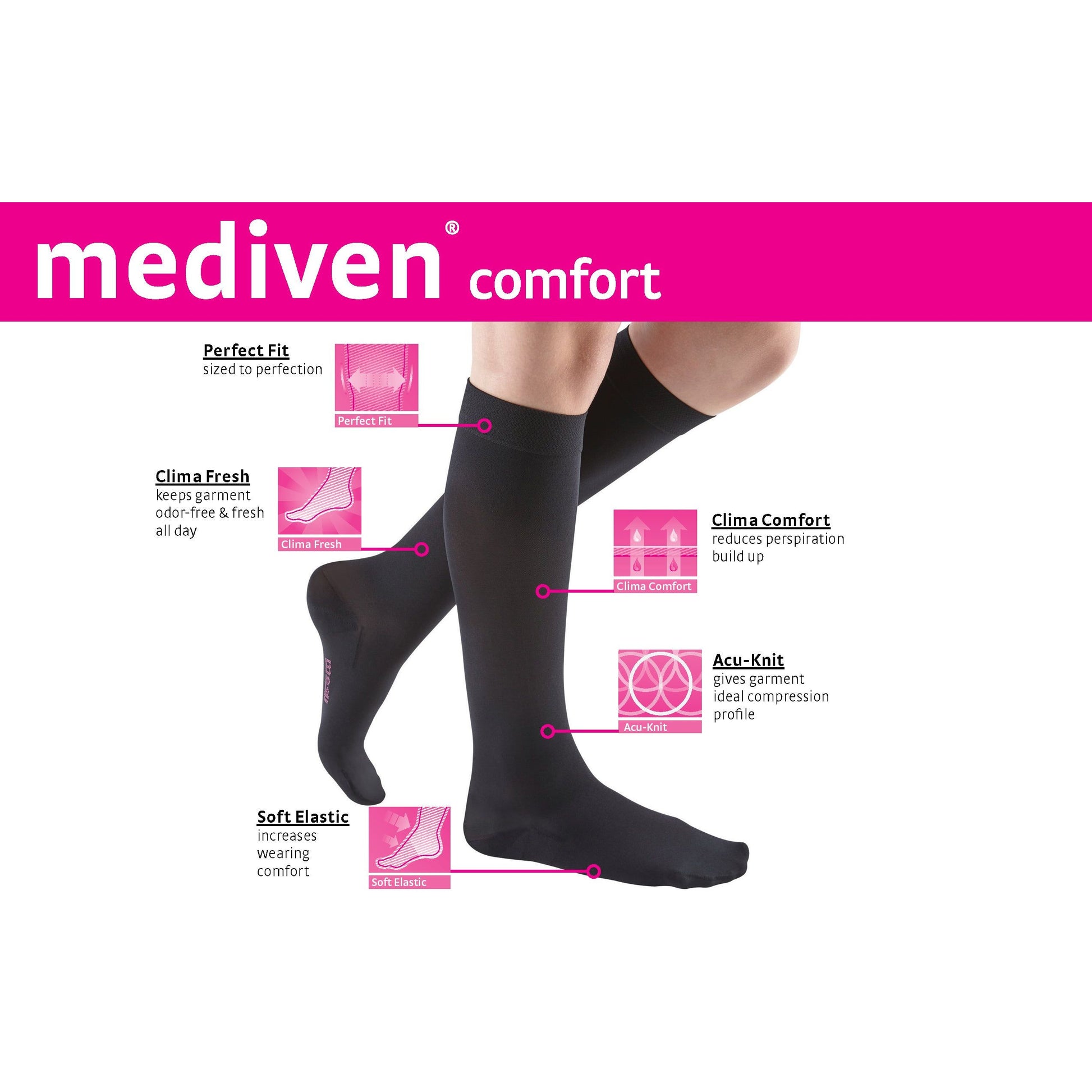 mediven comfort 20-30 mmHg calf closed toe standard