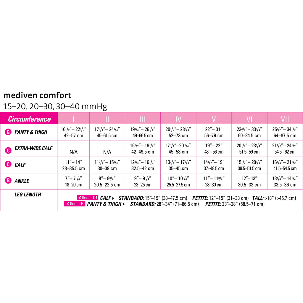 mediven comfort 20-30 mmHg calf open toe standard