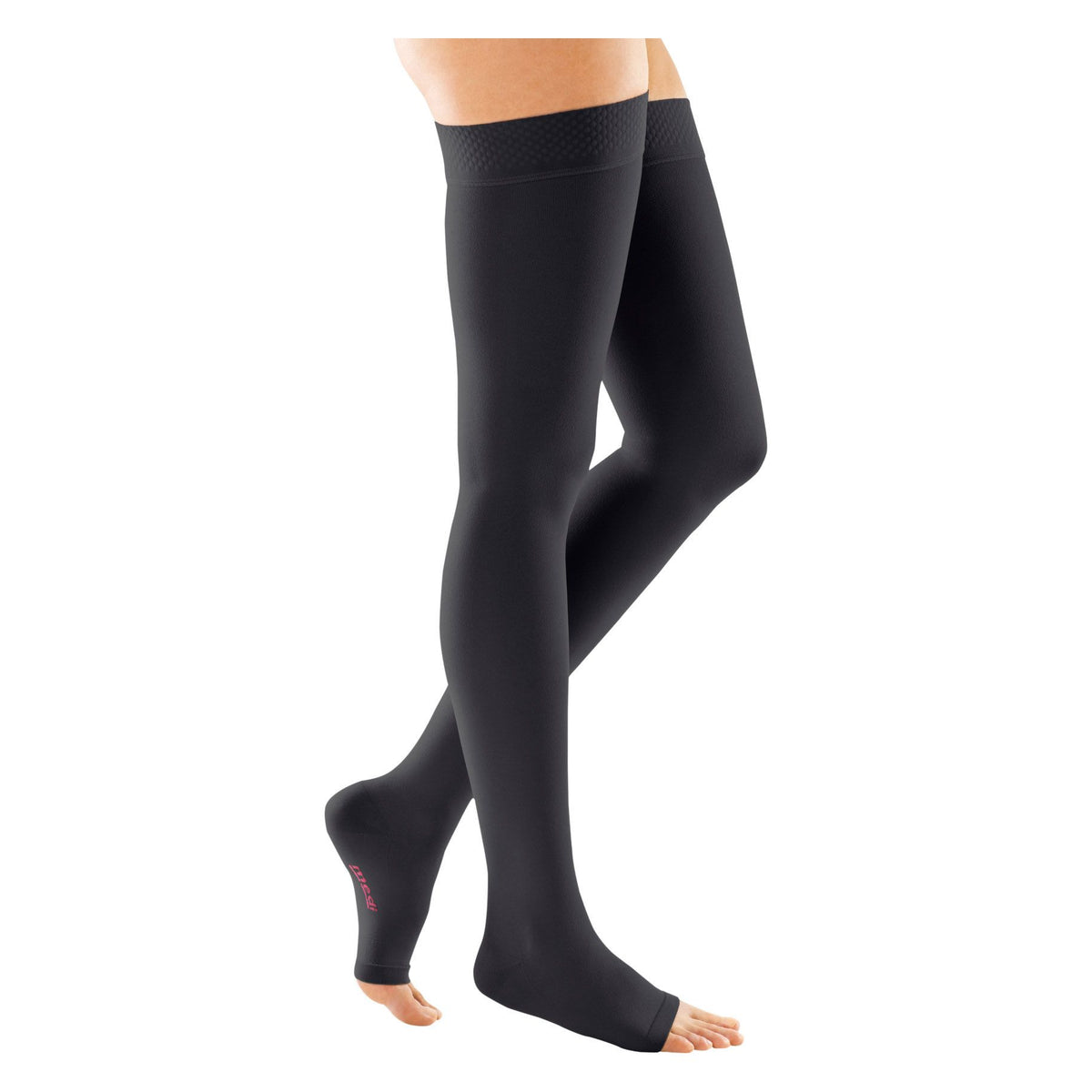 mediven forte 30-40 mmHg thigh beaded topband open toe petite