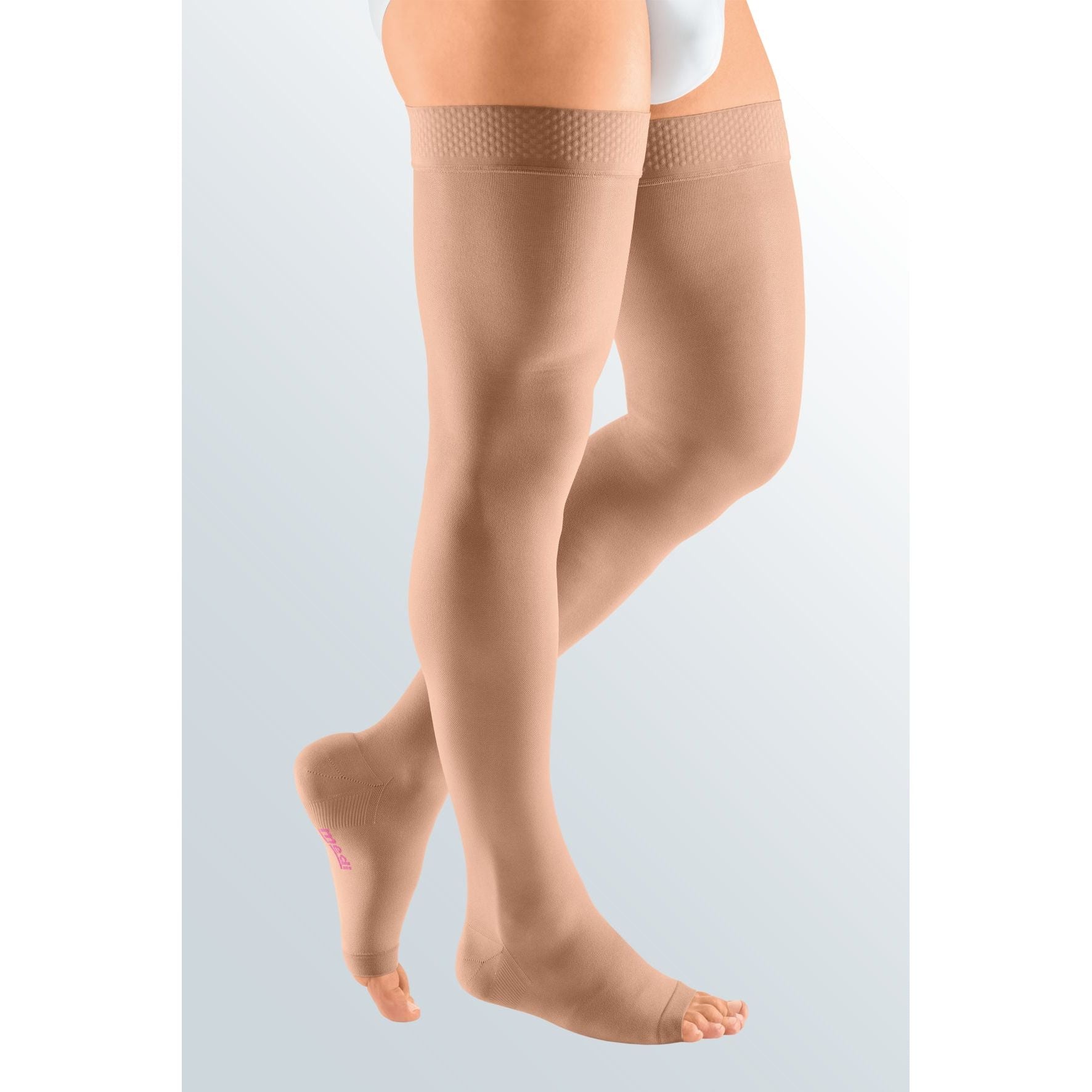 mediven plus 20-30 mmHg thigh beaded topband open toe petite