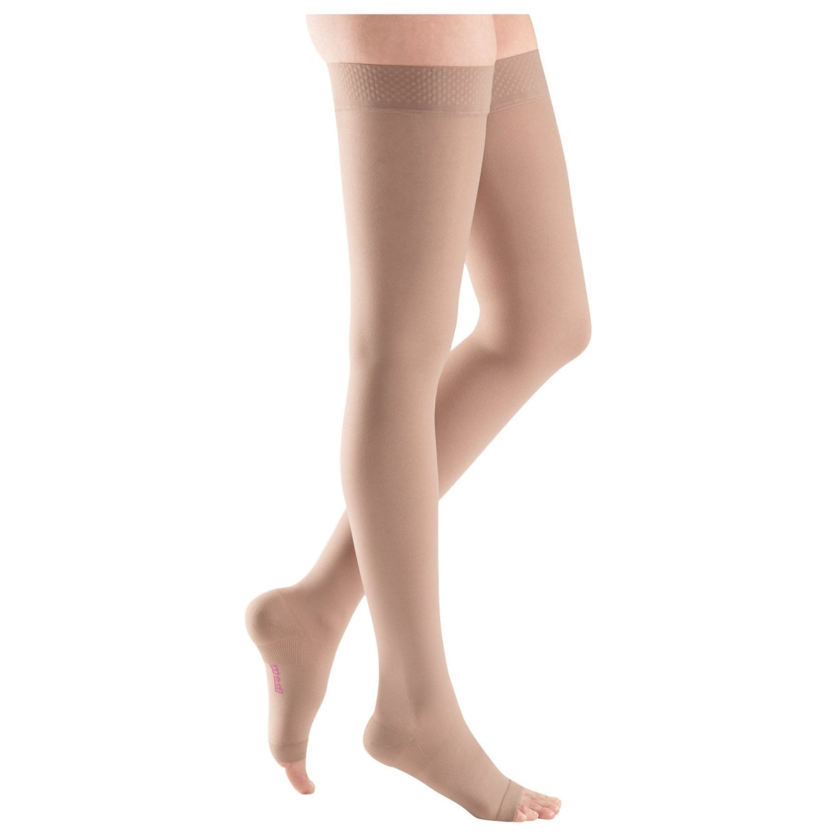 mediven plus 20-30 mmHg thigh beaded topband open toe standard