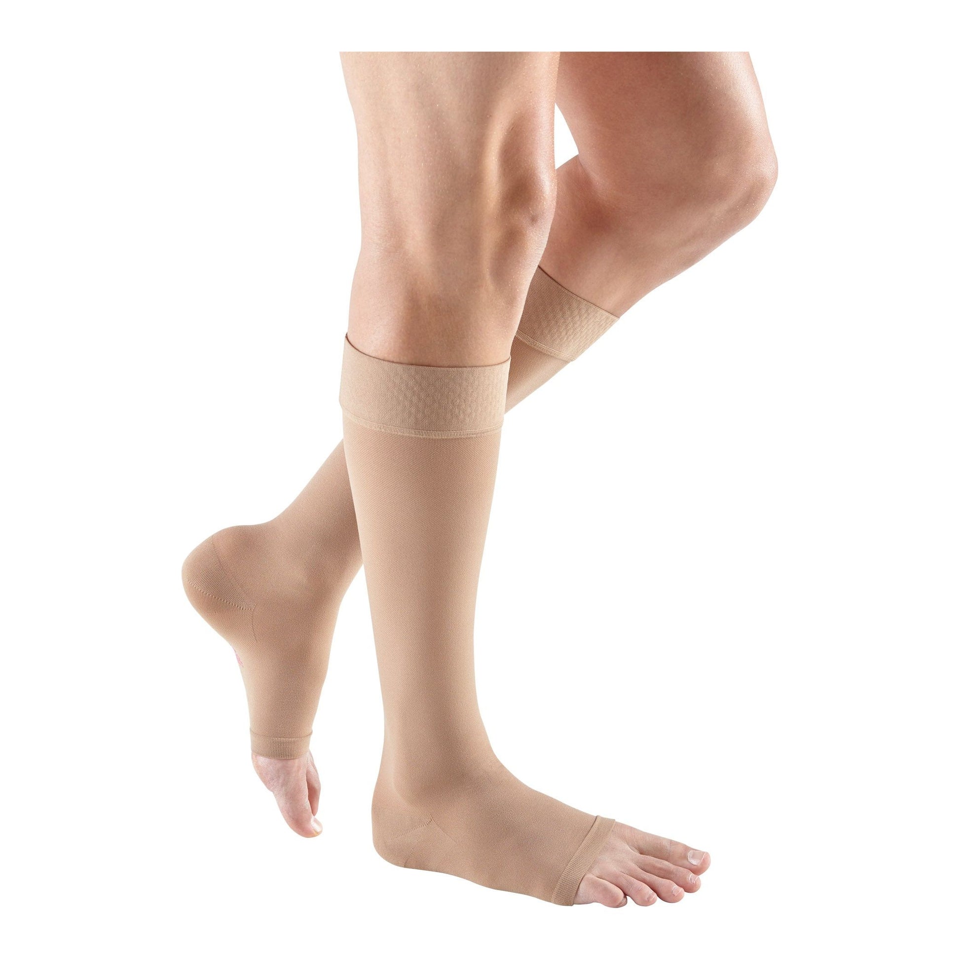 mediven plus 30-40 mmHg calf beaded topband open toe standard