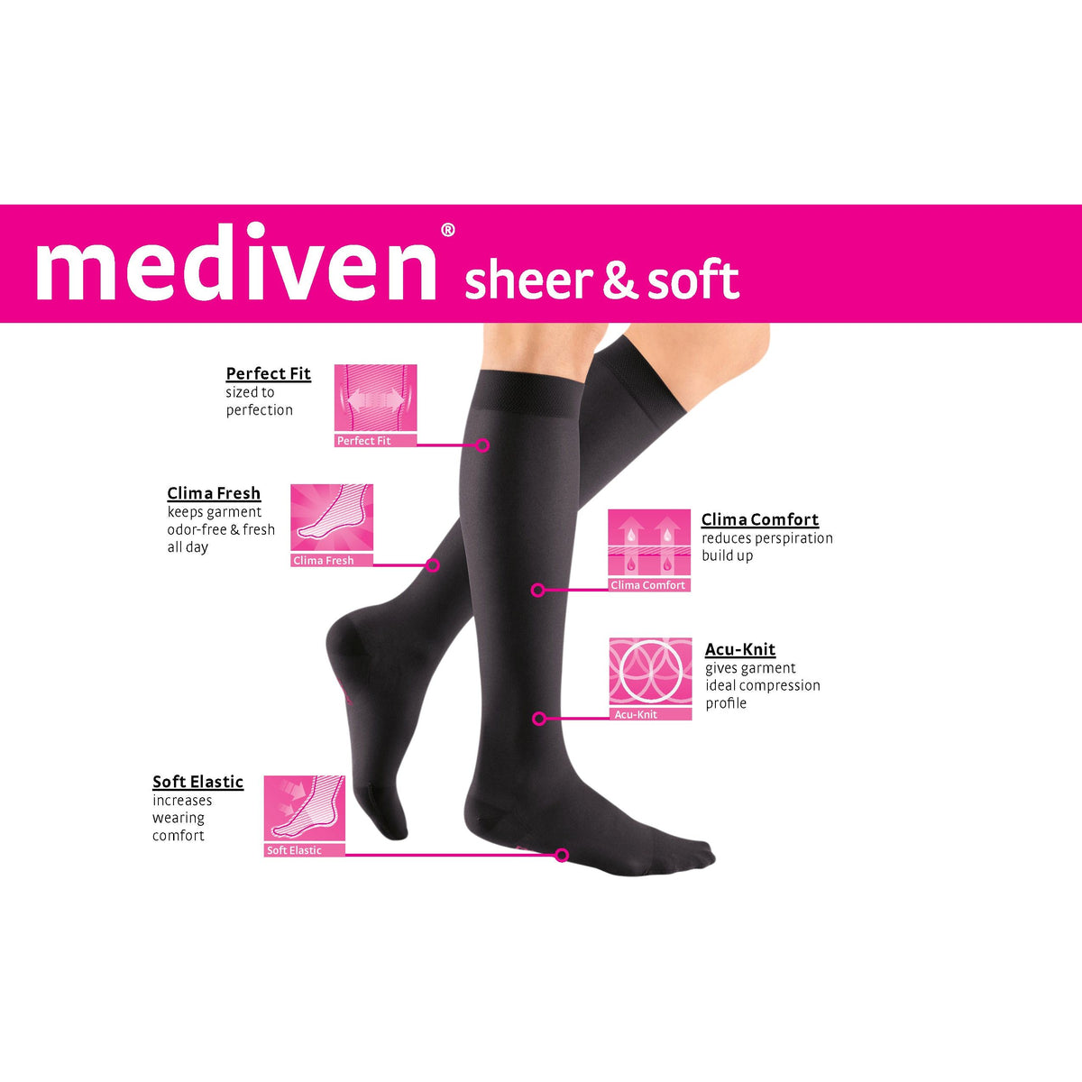 mediven sheer &amp; soft 30-40 mmHg calf closed toe standard