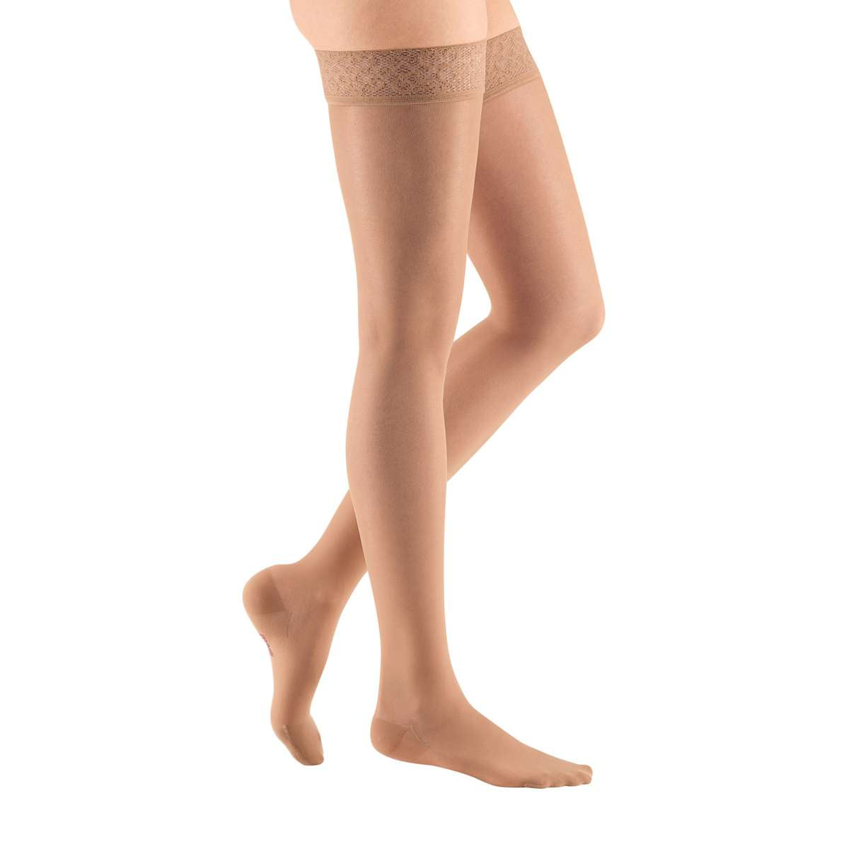 mediven sheer &amp; soft 30-40 mmHg thigh lace topband closed toe petite