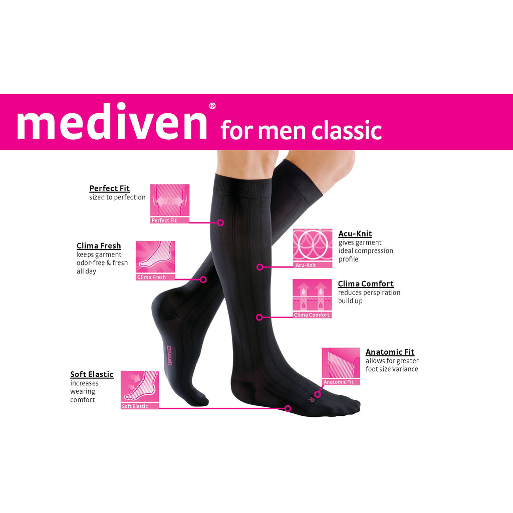 mediven men classic 15-20 mmHg calf closed toe standard